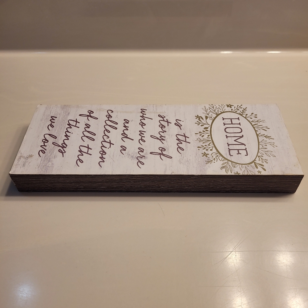 Home Is The Story...White Birch Look Wood Freestanding Devorative 3D Plaque - Picture 11 of 14